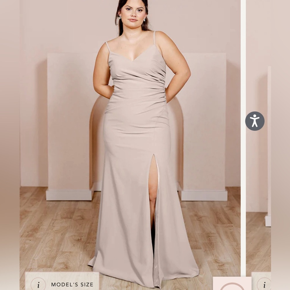 Revelry Rory Dress Crepe Gold Champagne